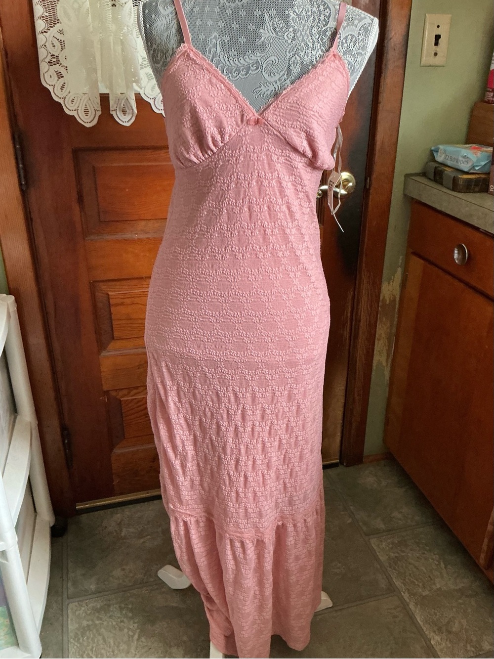 No Boundaries Light Pink Lace Maxi Slip Dress